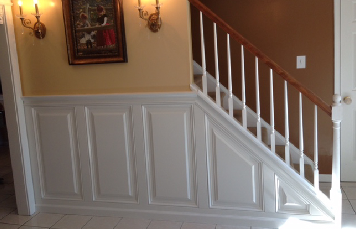 staircase flooring after wall